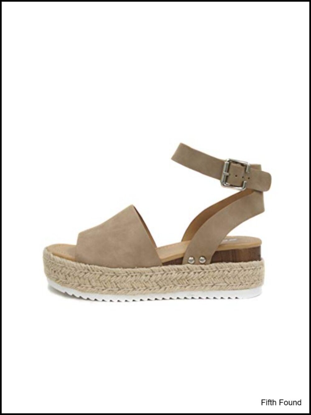 Open Toe Buckle Ankle Strap Espadrilles Flatform Wedge Casual Sandals
